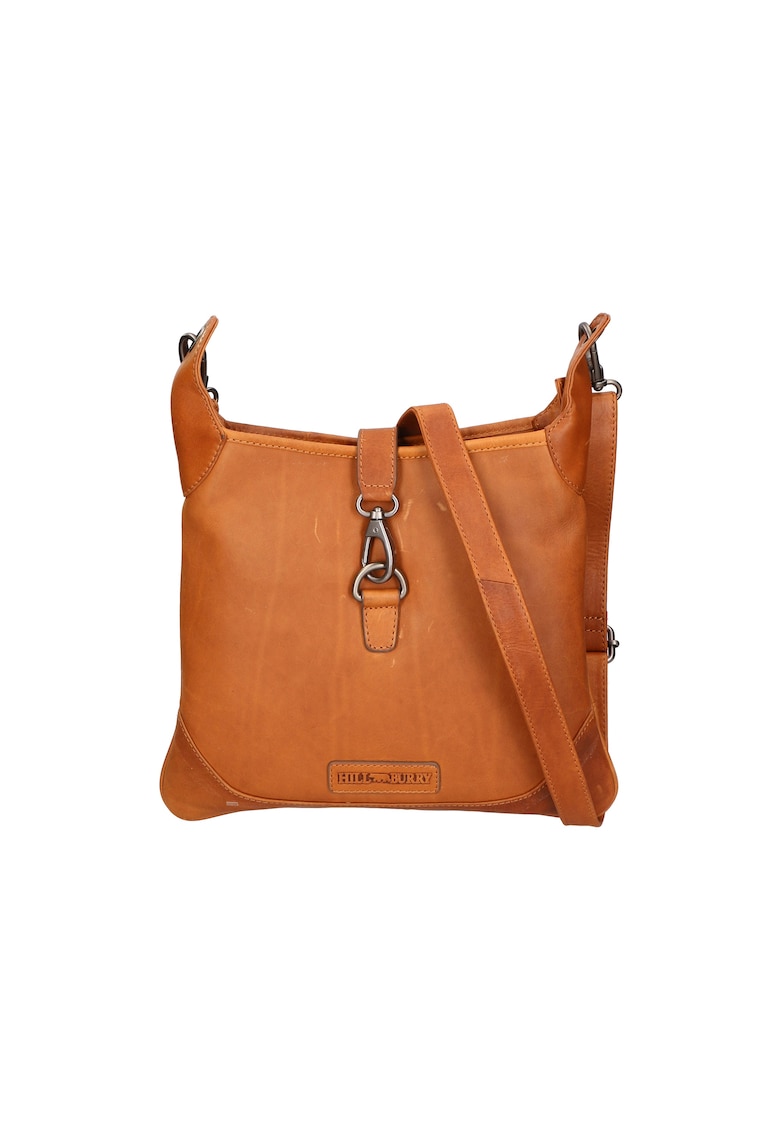 Oferte la Geanta crossbody unisex de piele - Caramel