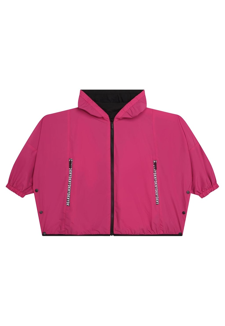 Oferte la Jacheta windbreaker reversibila cu gluga - Negru/Roz