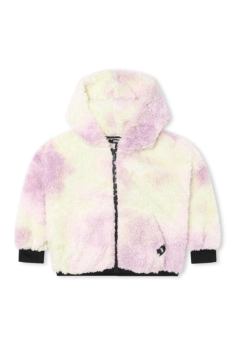 Oferte la Geaca din blana shearling sintetica - Galben/Lila