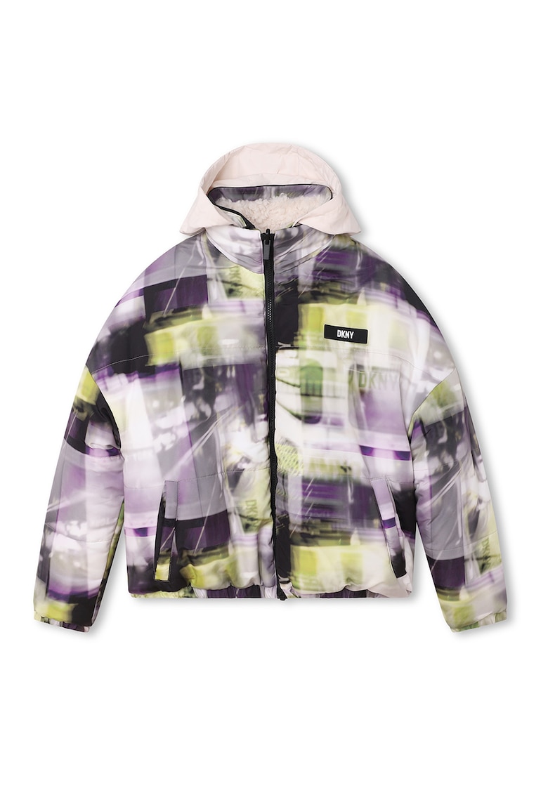 Oferte la Geaca reversibila cu gluga - Verde/Negru/Violet