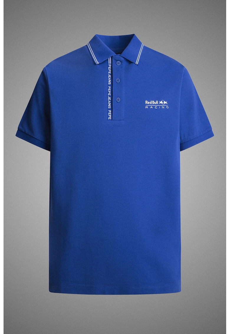 Tricou polo cu imprimeu logo - Albastru royal