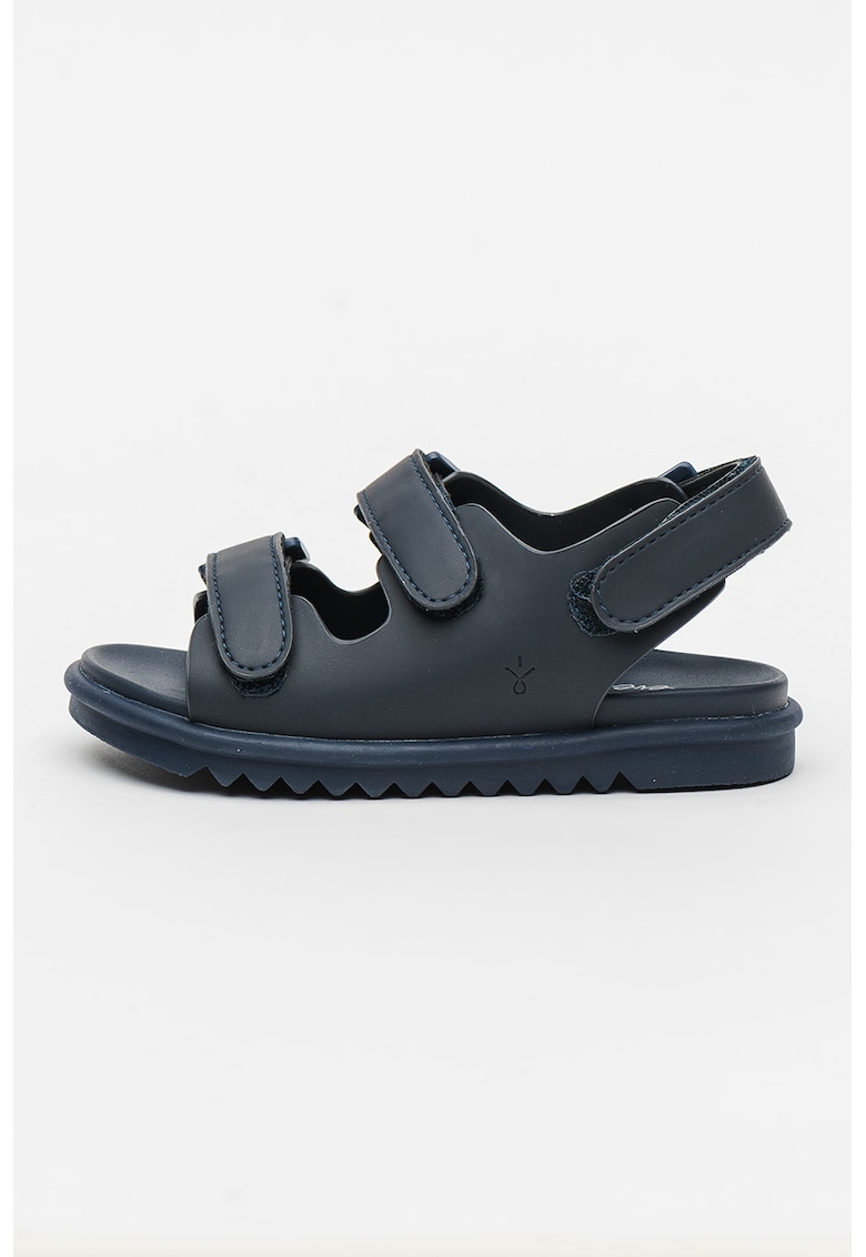 Oferte la Sandale de piele ecologica cu velcro Enever - Bleumarin