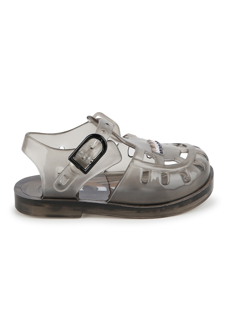 Oferte la Sandale fisherman cu detaliu logo - Gri deschis