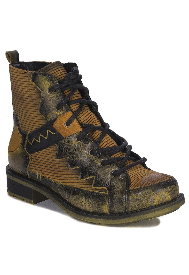 Oferte la Ghete dama 0655807008 -  Piele naturala - Negru/Maro