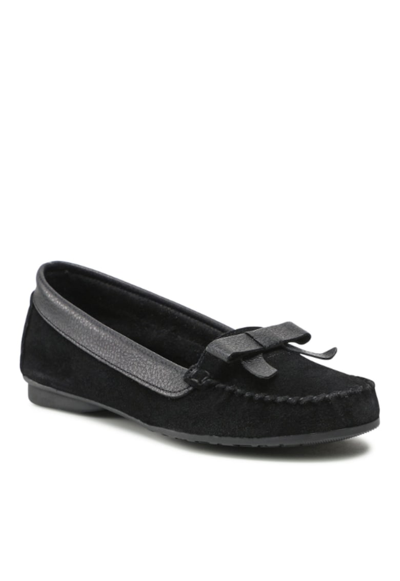 Oferte la Mocasini dama  300316962 - Piele intoarsa - Negru - Negru