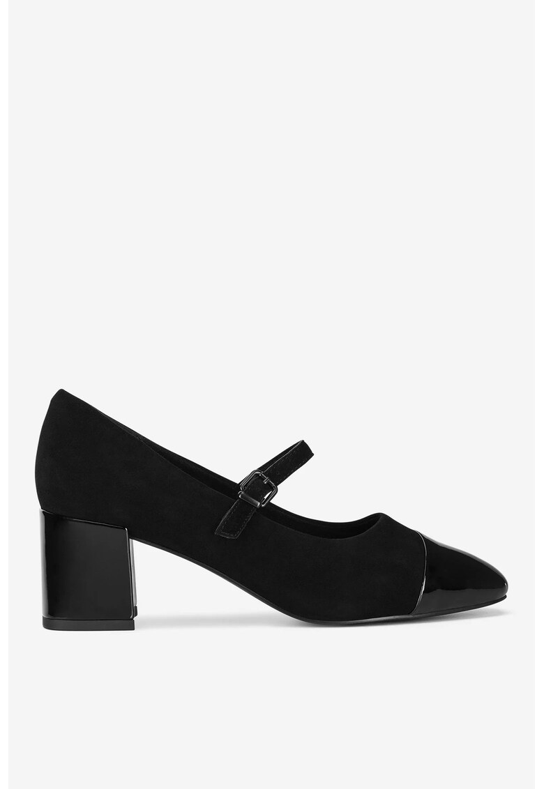 Pantofi dama 5905588889045 - Piele intoarsa - Negru - Negru