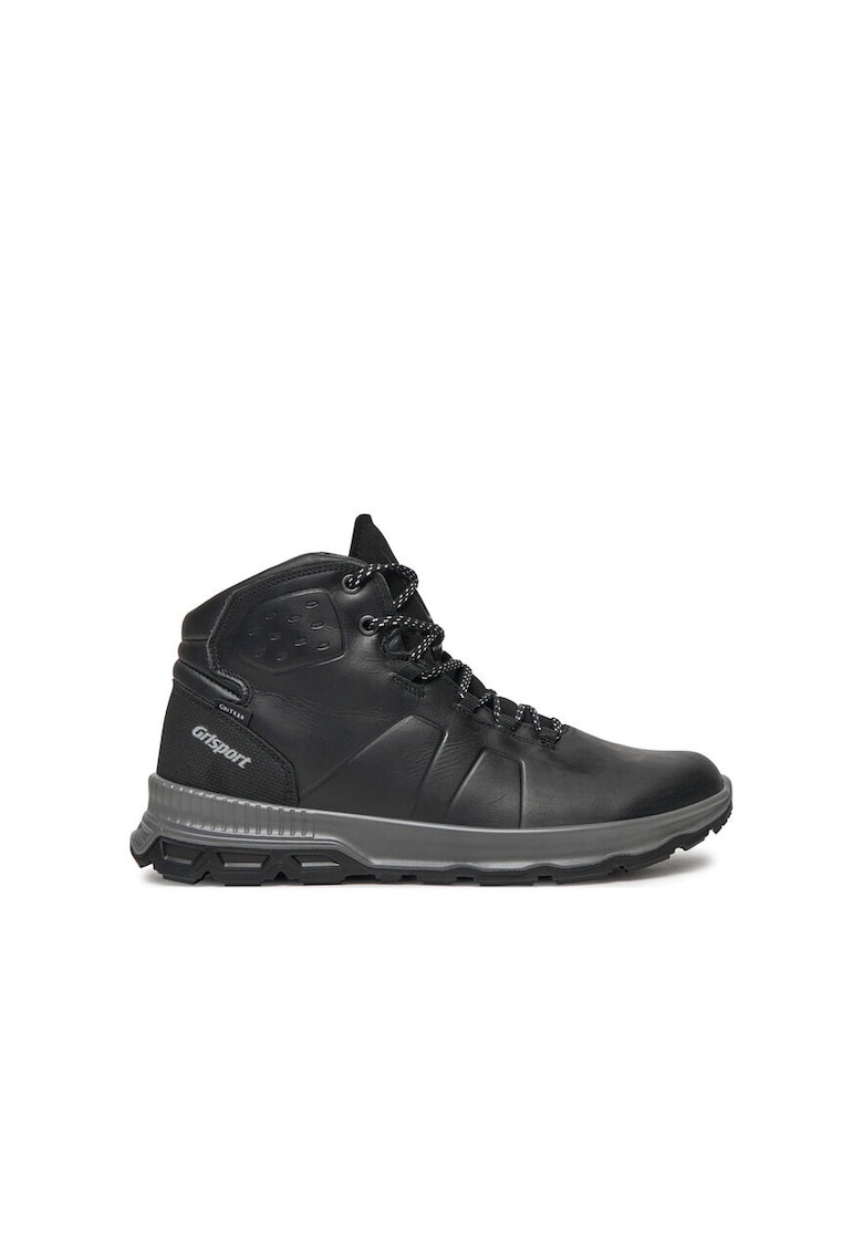 Oferte la Ghete trekking barbati -  10584 - Piele lacuita - Negru