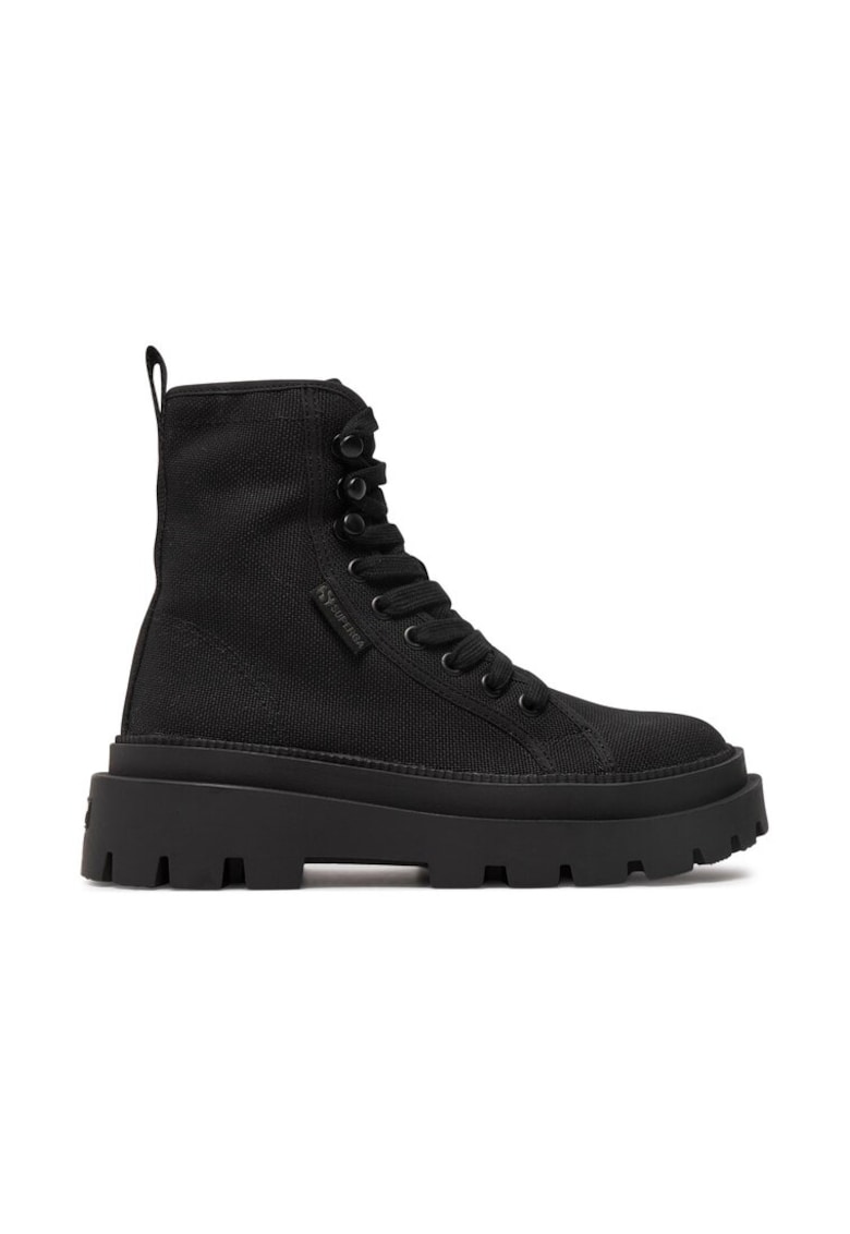 Ghete dama -  Textil - Negru - Bej