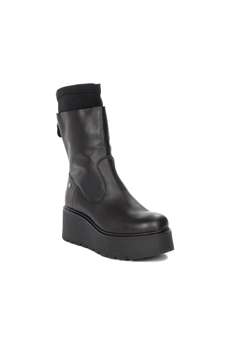 Botine dama -  Piele naturala - Negru - Negru