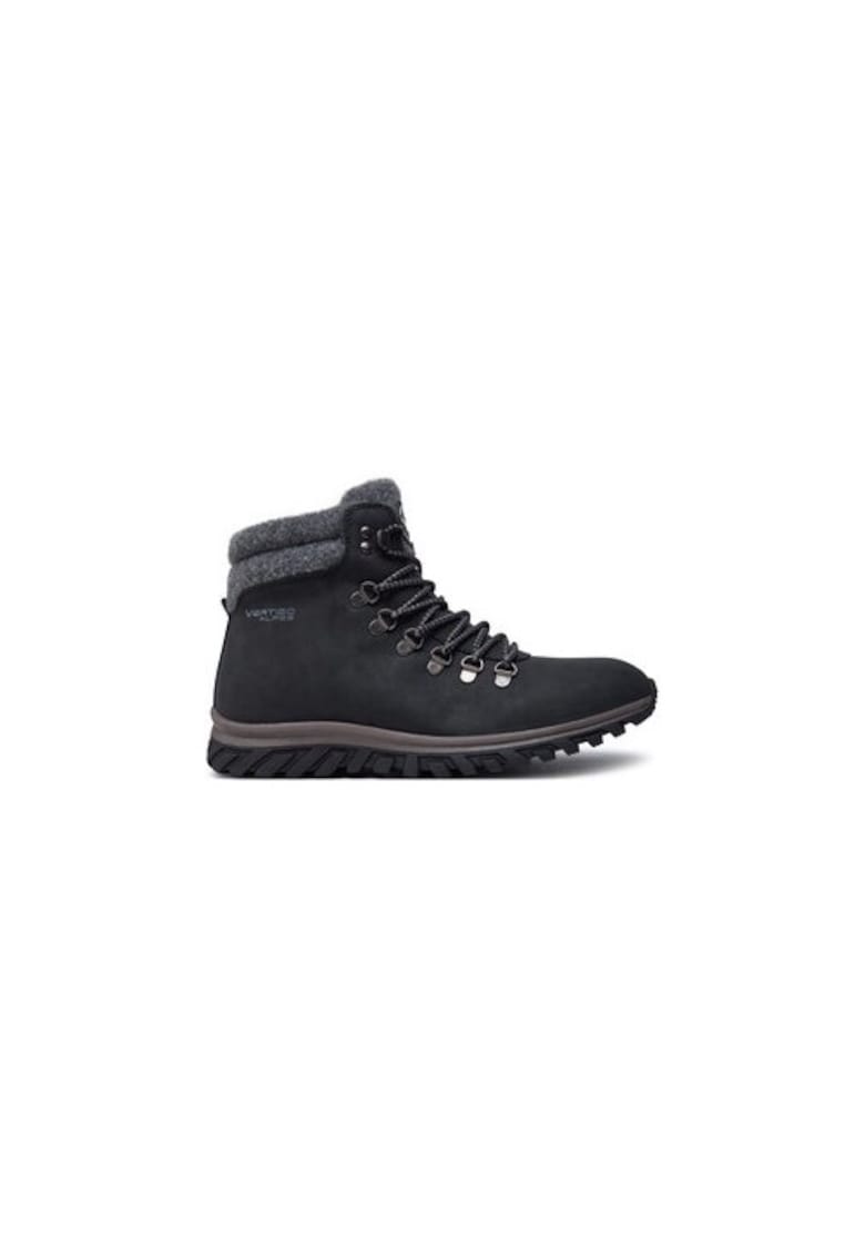 Oferte la Bocanci trekking barbati  Alpes - 304392610 - Piele ecologica - Negru - Negru