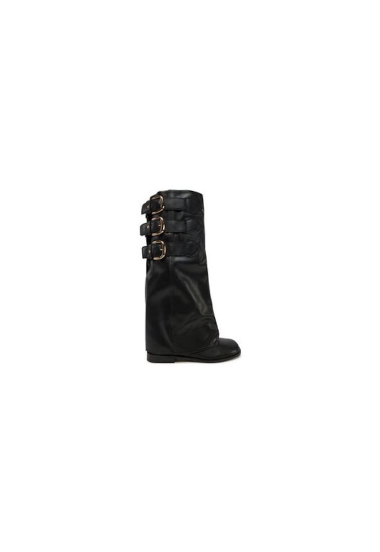 Cizme dama  305208590 - Piele naturala - Negru - Negru