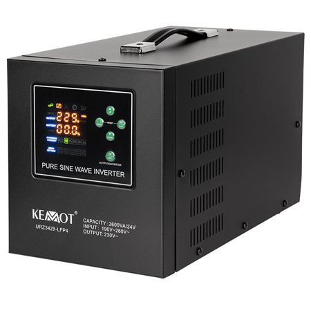 UPS Centrale Sinus Pur 2600VA/1800W 24V Kemot URZ3429-LFP4