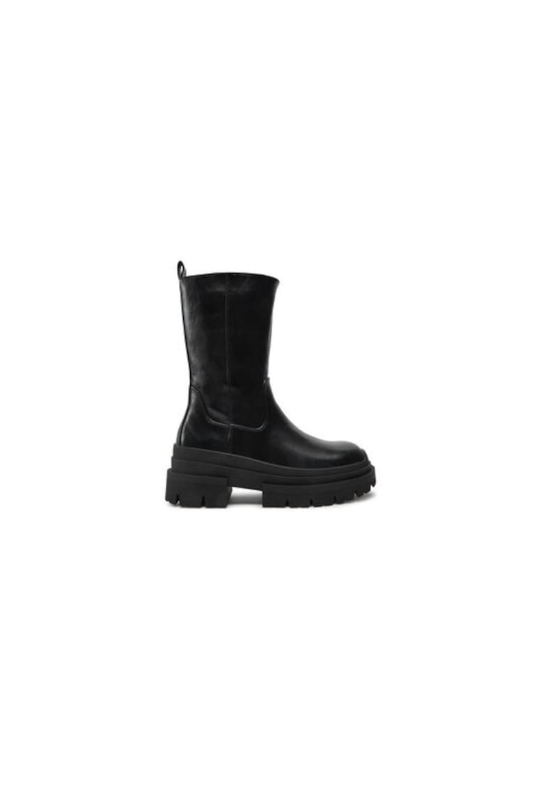 Ghete dama  304484346 - Piele ecologica - Negru - Negru