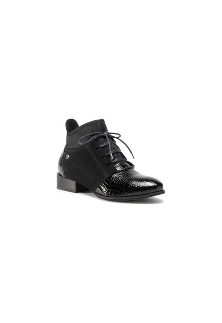 Ghete dama  207660847 - Piele naturala - Negru - Negru