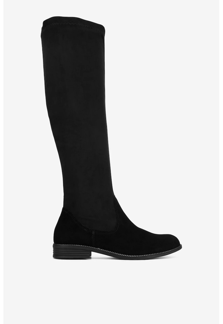 Cizme dama  5903419431395 - Piele intoarsa - Negru - Negru