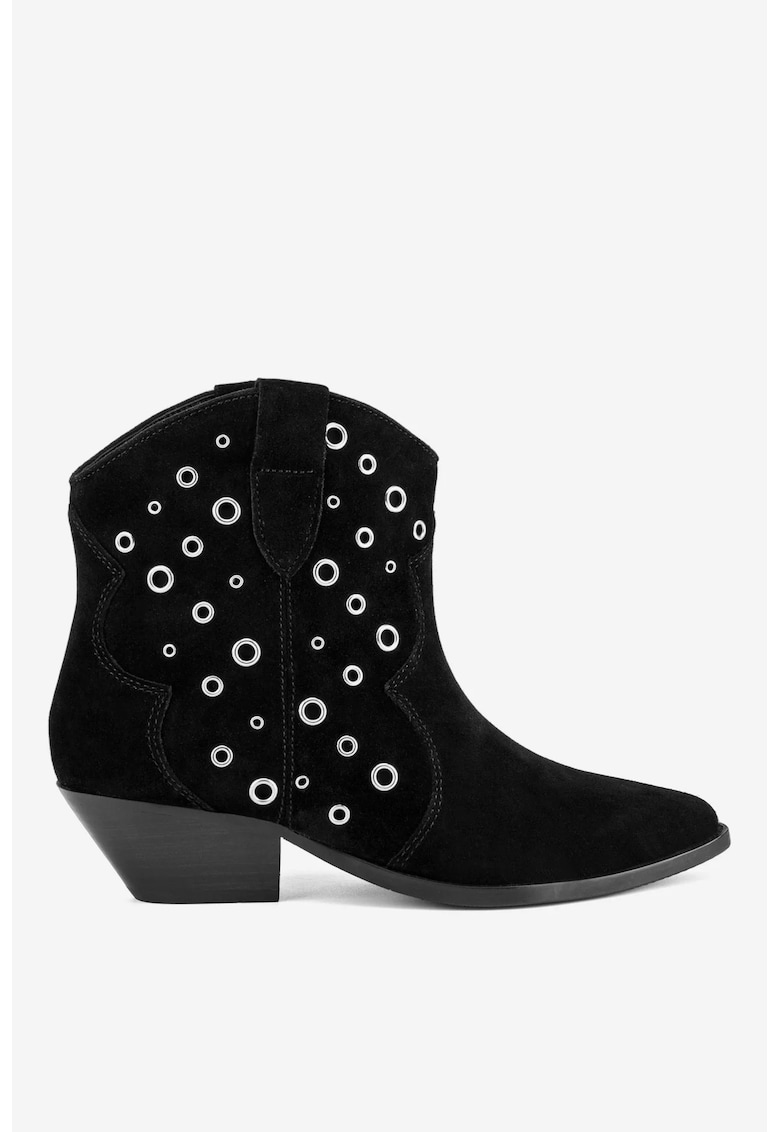 Ghete dama  5903419788222 - Piele intoarsa - Negru - Negru