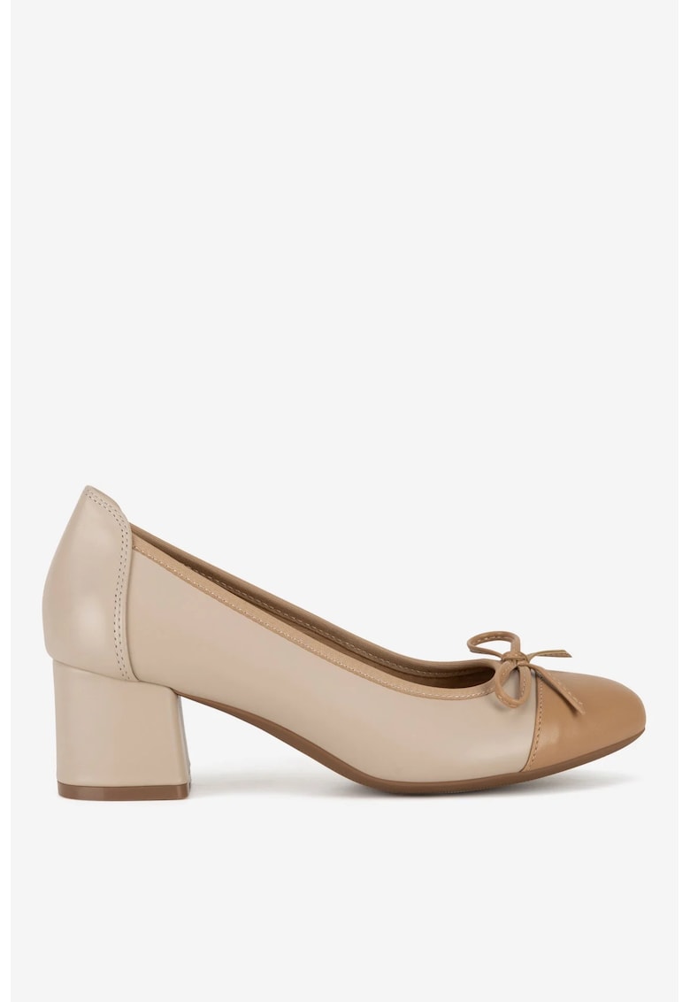 Pantofi dama -  Piele naturala - Bej - Bej