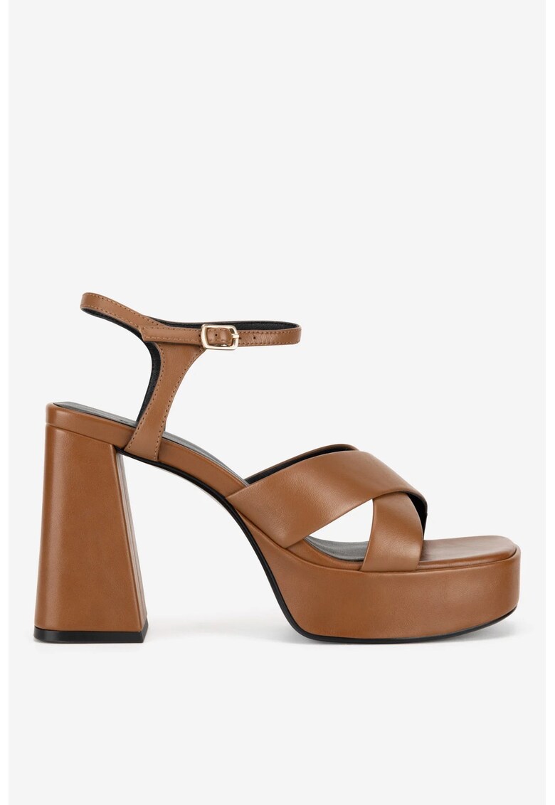 Sandale dama  5903698194509 - Piele naturala - Maro - Maro