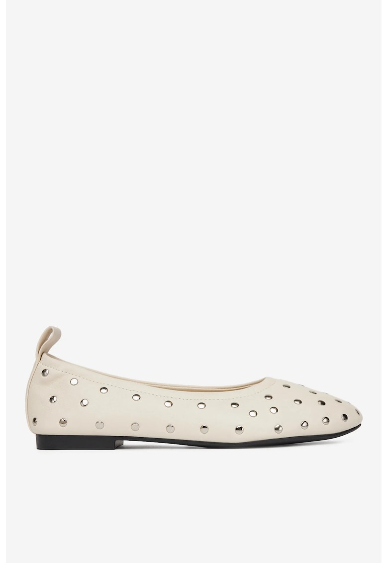 Balerini  5903698297064 - Piele naturala - Alb - Alb