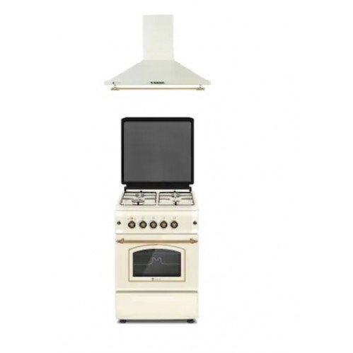 Oferte la Pachet Aragaz 4 Arzatoare + Hota Decorativa Onda Retro