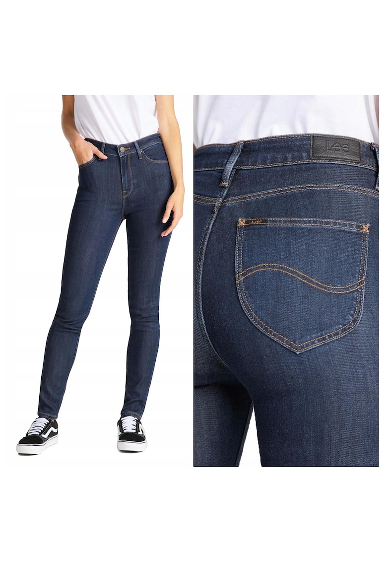 Blugi Dama - Scarlett High - W28-L33 - 100% Bumbac - Fermoar - Lungi - 5 Buzunare - High-Quality - Albastru