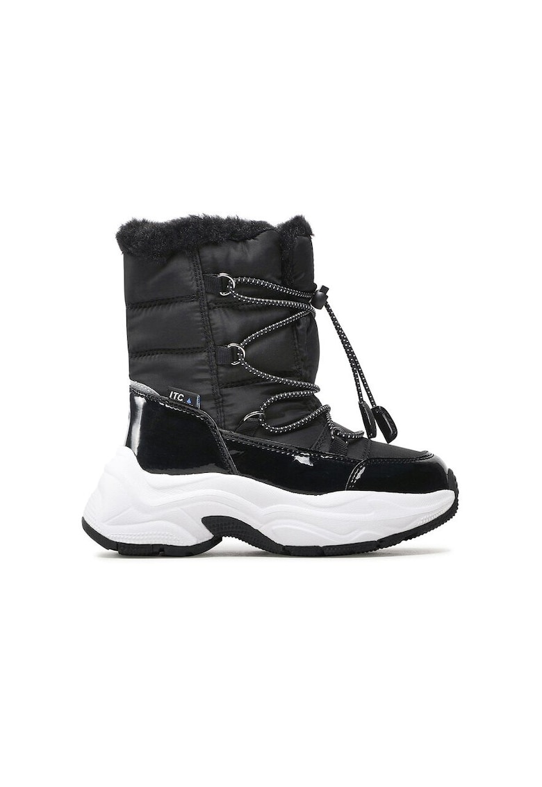 Cizme copii - 24889 - Piele ecologica - Negru