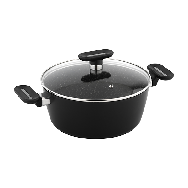 Oala Techwood TAF-20FT, 20cm, aluminiu forjat, PFOA free, marmorata, compatibilitate universala