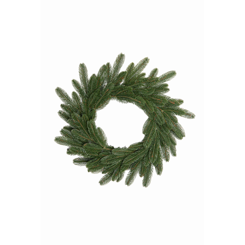 Coronita brad artifical Barocco, verde, diametru 40 cm