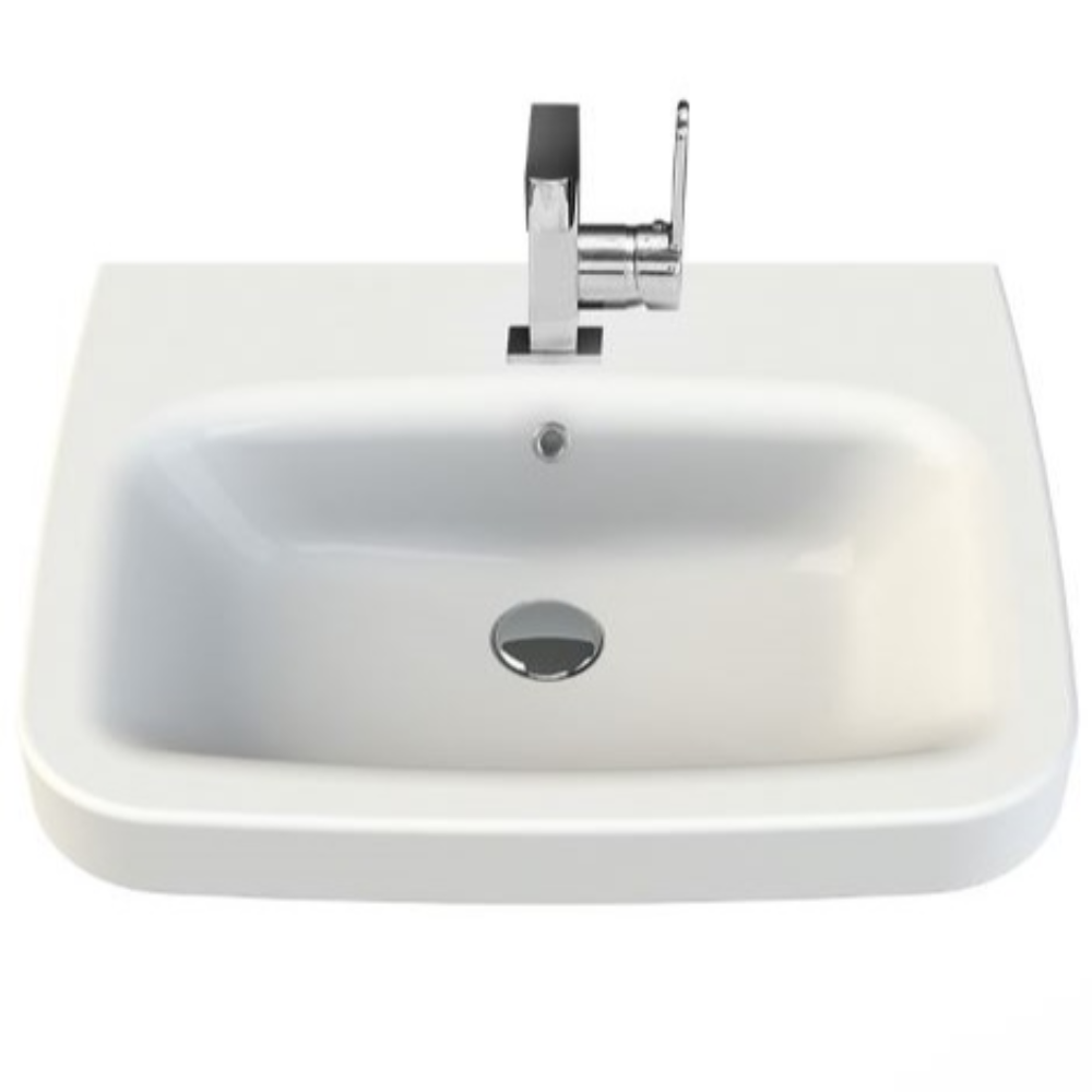 Oferte la Lavoar dreptunghiular CeraStyle Noura, ceramica, alb, 60.5 x 48.5 x 12 cm