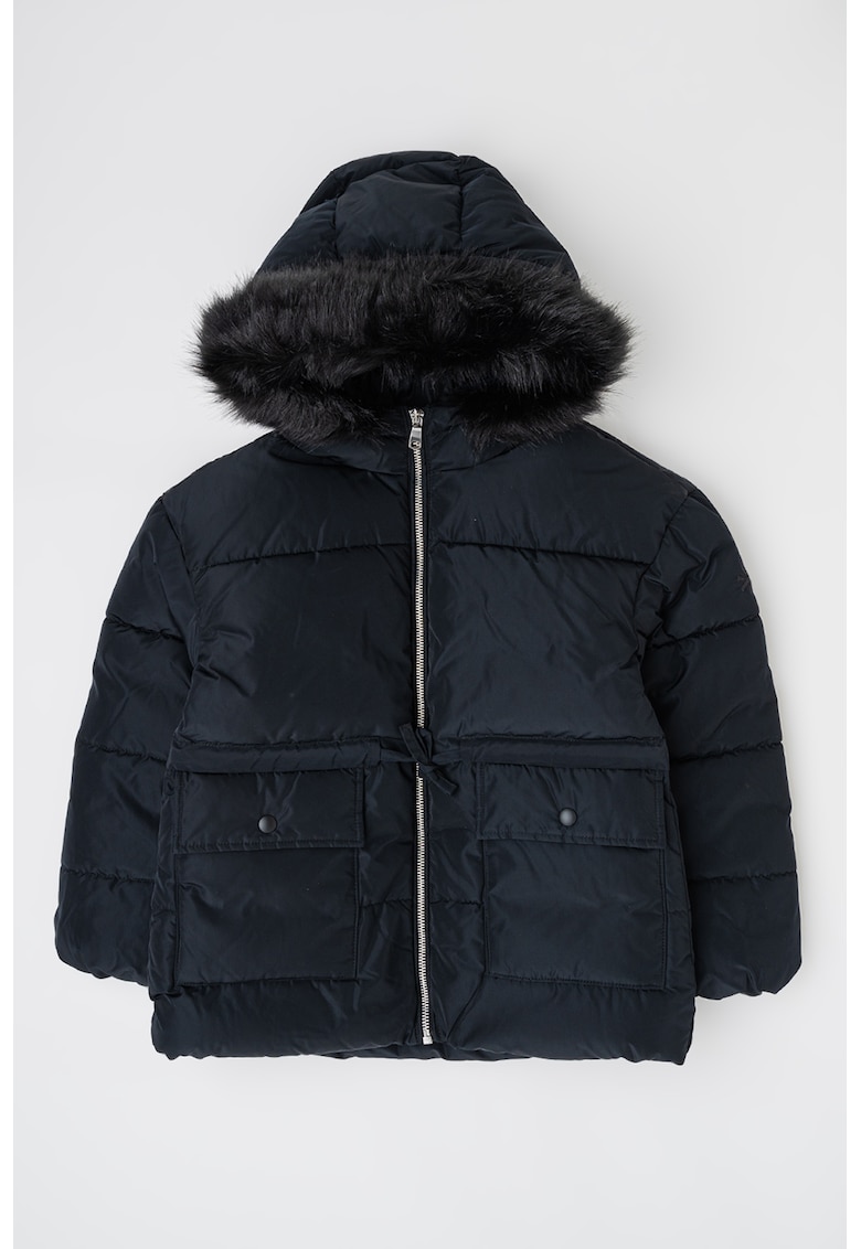 Geaca cu buzunare cu clapa - Negru