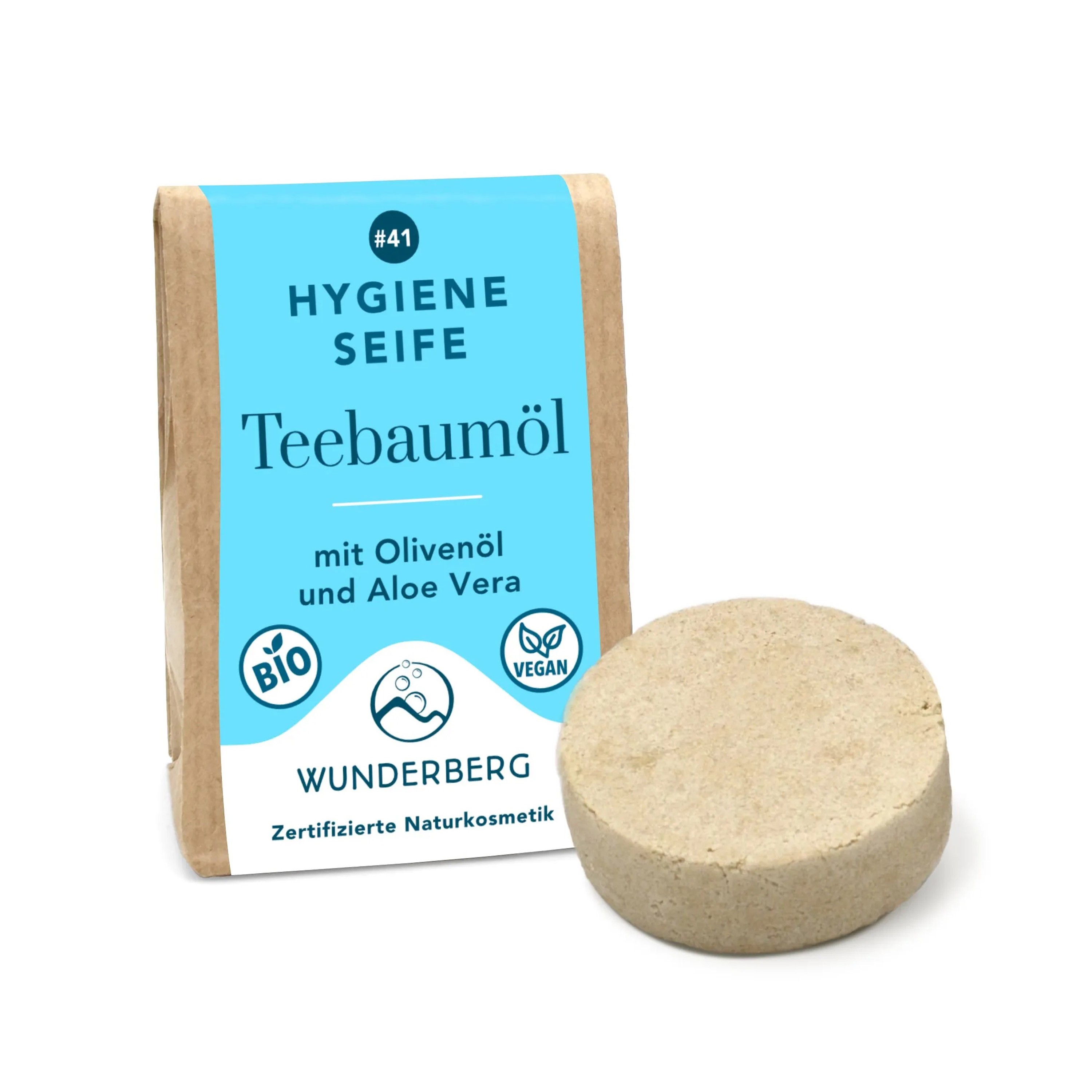 Oferte la Săpun bio igienic cu ulei de arbore de ceai, 48g Wunderberg