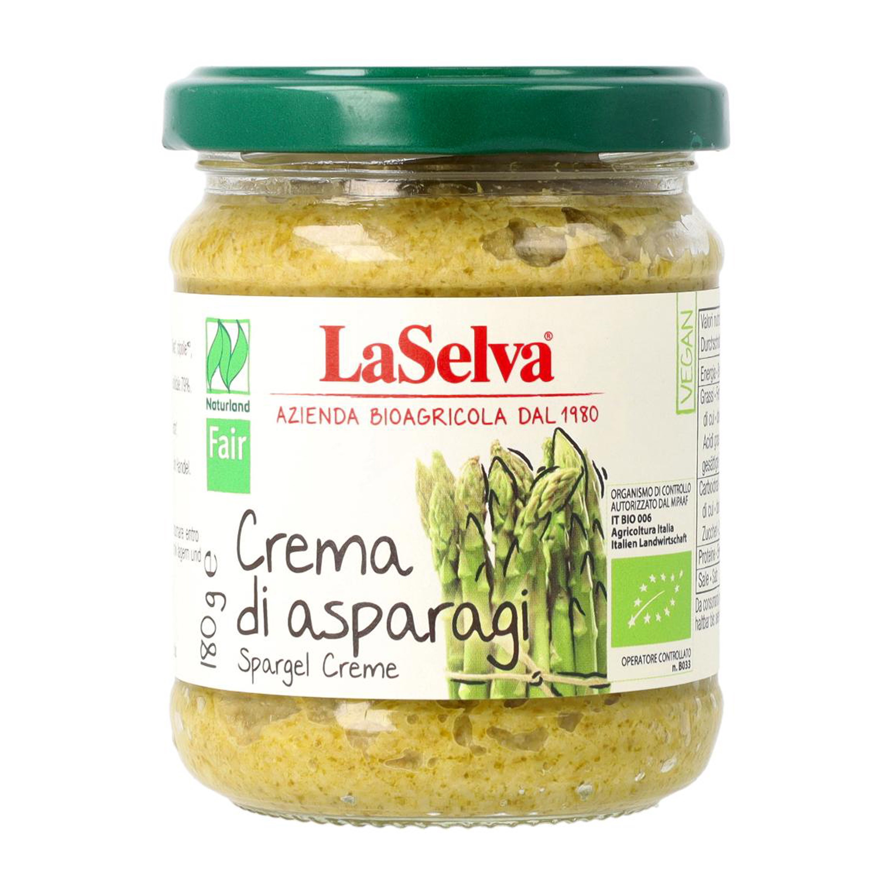 Oferte la Pastă bio de sparanghel, 180g LaSelva