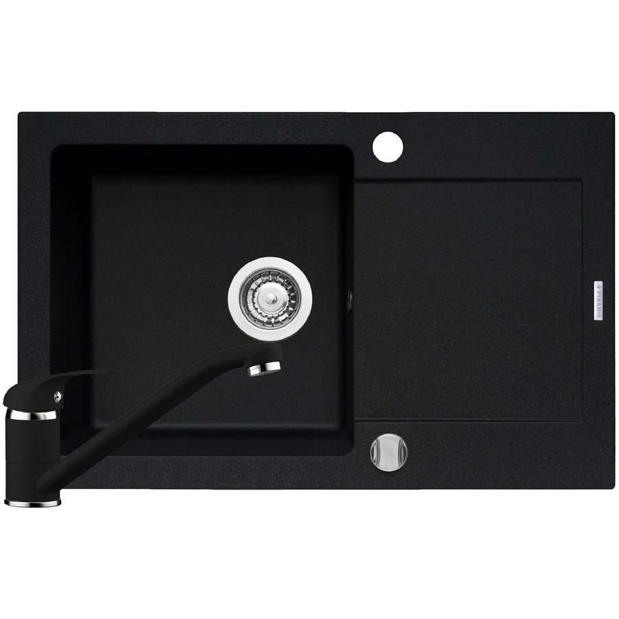 Chiuveta MIDO 79x50 1B 1D + Baterie ASALIA Carbon