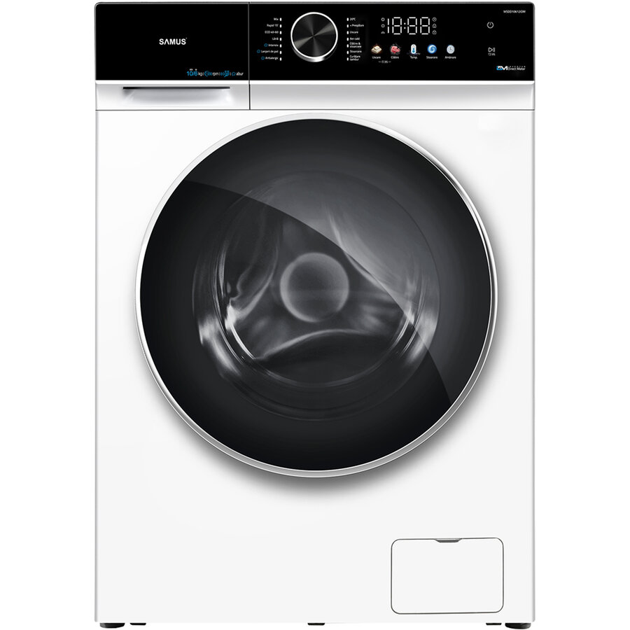 Masina de Spalat Rufe Frontala cu Uscator WSDD10612IDM 10/6KG 1200RPM Display LED Color 14 Programe Clasa A/E Alb