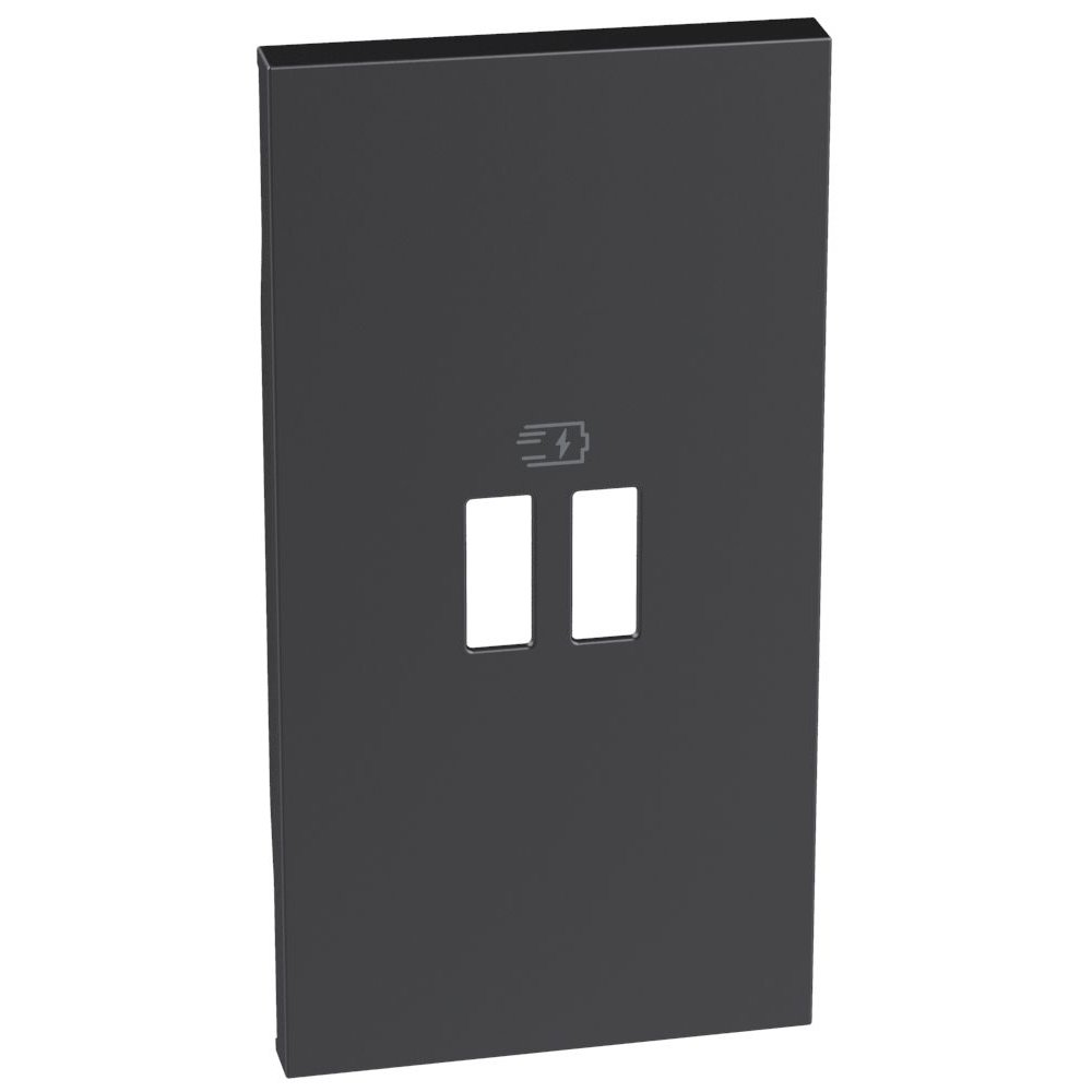 Tasta pentru incarcator usb 2 module Bticino Living Now KG12PD, negru