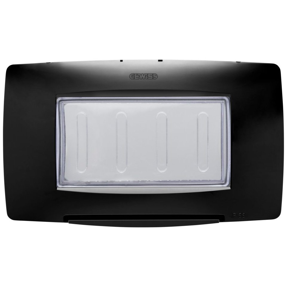 Rama de etansare 4 module IP55 Gewiss Chorus GW16704TNN, negru