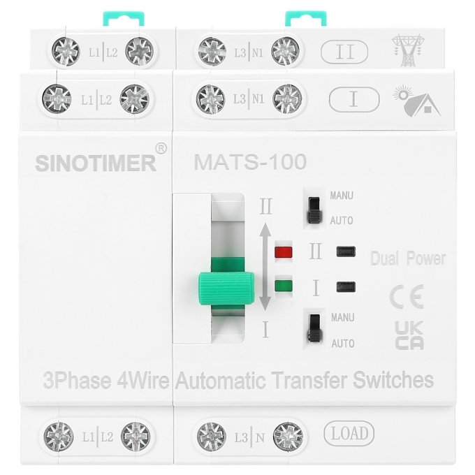 Comutator de transfer automat, PV, ATS Sinotimer, AC, 4 Poli Trifazic, 63A MATS-100 4P 63PV