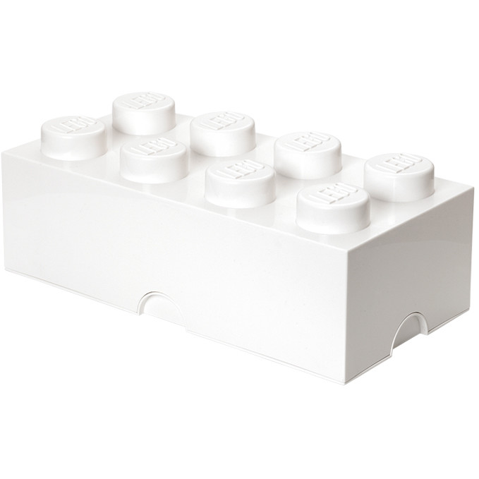 Cutie depozitare LEGO 2x4 alb