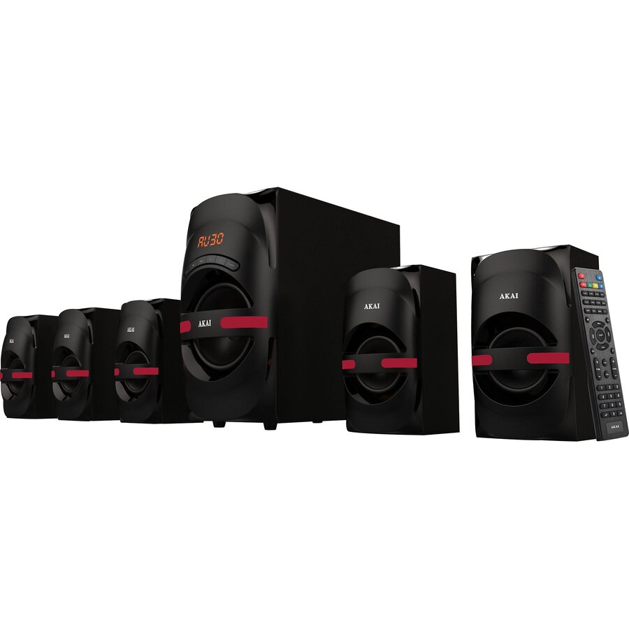 Oferte la Sistem audio 5.1 Akai, USB/SD, MP3, Bluetooth 105W RMS