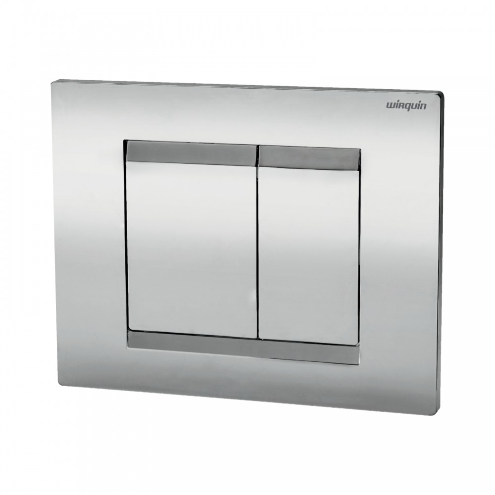 Placa comanda rezervor incastrat Wirquin Essentiel, dubla comanda, crom, 3/6 l