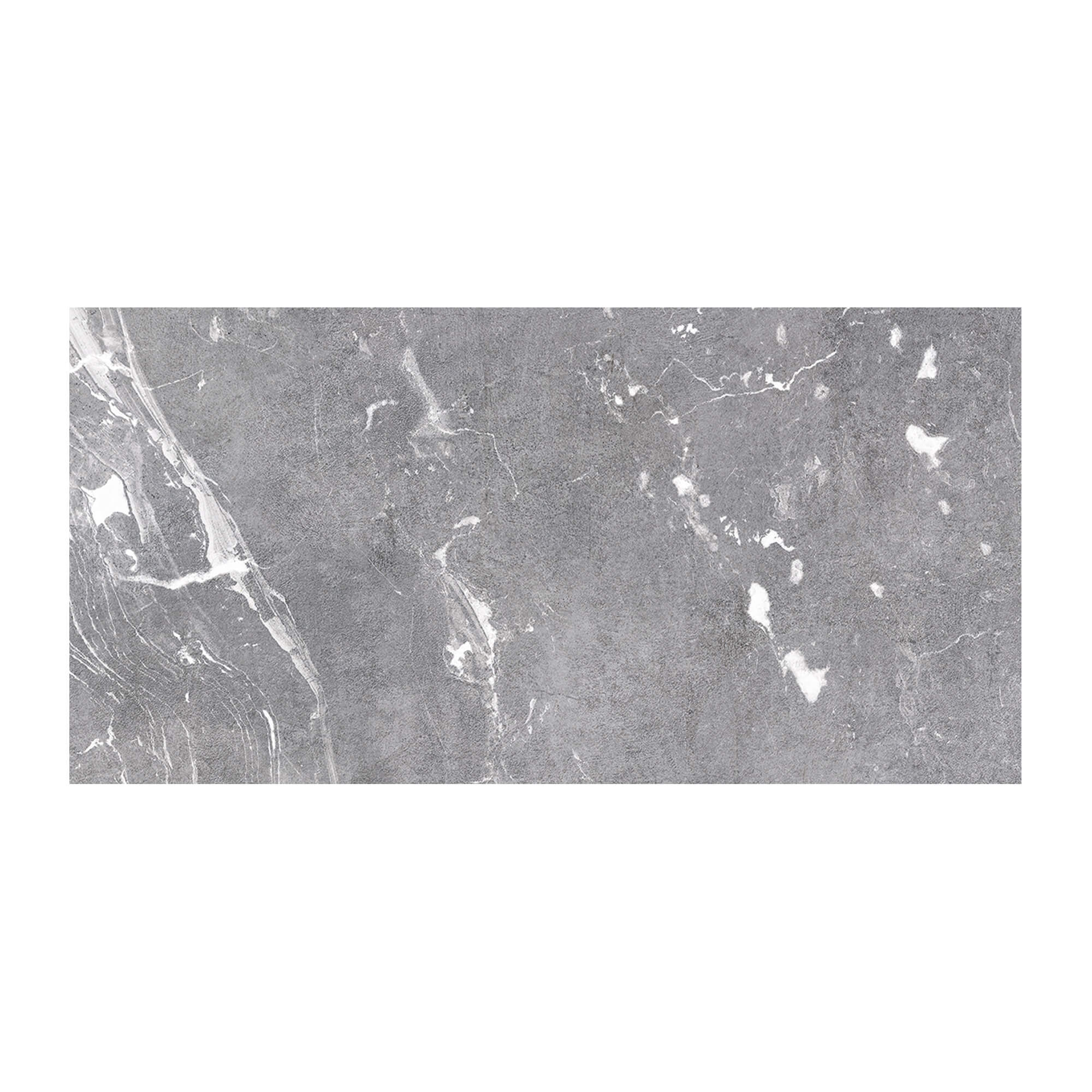 Oferte la Gresie interior/exterior Cesarom Etna, portelanata, rectificata, gri, mat, decor piatra, clasa aderenta R10, PEI 4, 60 x 30 cm