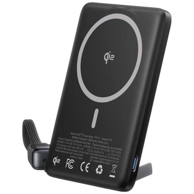 Acumulator Extern MagPro Slim 5KmAh Qi2 1x USB-C Negru