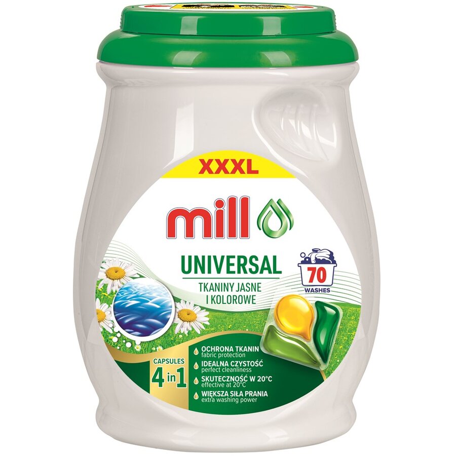Oferte la Detergent pentru Rufe MILL PROFESSIONAL Universal 70 Capsule