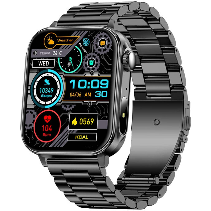 Smartwatch P80 Steel Black