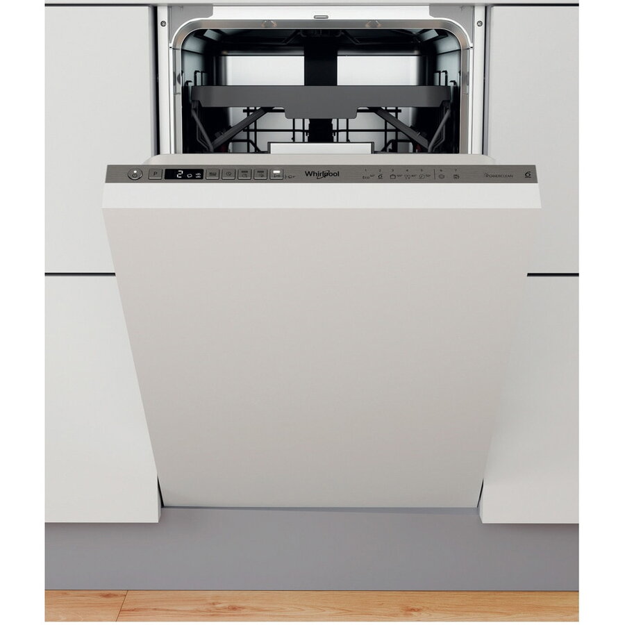 Oferte la Masina de spalat vase incorporabila Whirlpool WSIO3T223PCEX, 10 seturi, 7 programe, Clasa E, 6th Sense, Power Clean, 45 cm