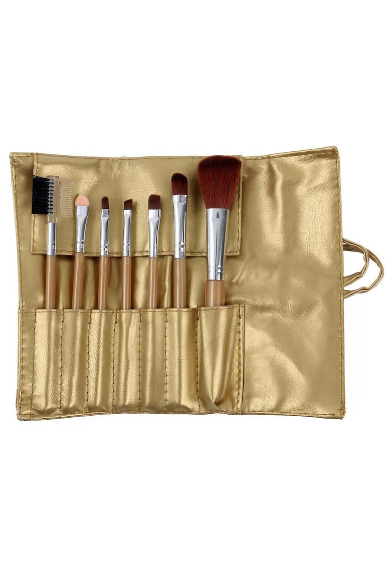 Set 7 Pensule Profesionale Luxury pentru Machiaj - Gold Flakes
