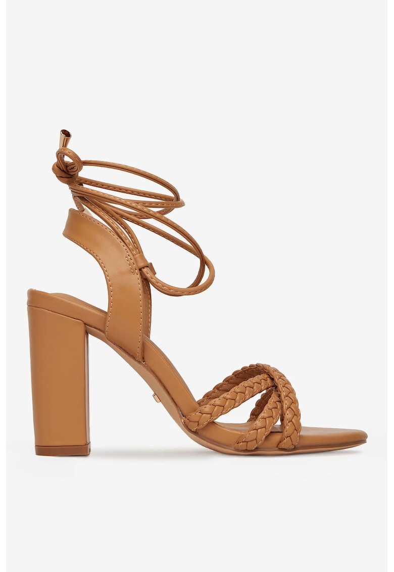 Sandale maro cu toc - Maro