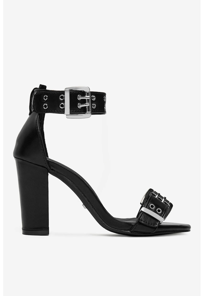 Sandale cu toc  Sintetic - Negru - Negru