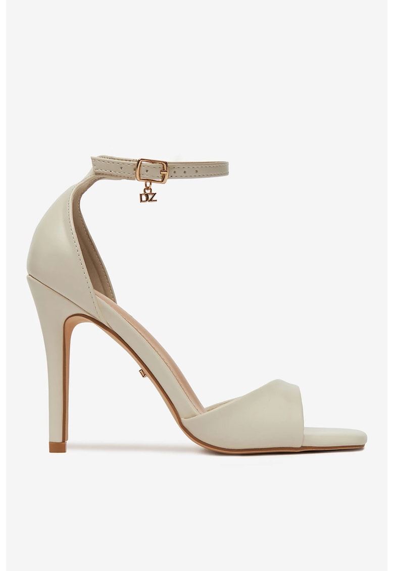 Sandale cu toc Sintetic - Bej - Bej