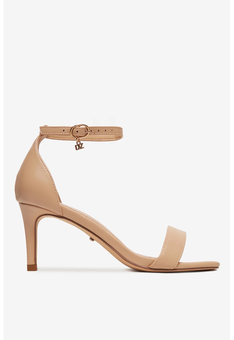 Sandale cu toc  Sintetic - Bej -